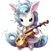 Violine spielendes Einhorn