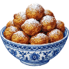 Oliebollen in embroidered look (printed)
