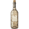 Wine bottle in embroidered look (printed)