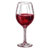 Verre à vin brodé (imprimé)