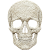 Skull in embroidered look (printed)