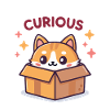 Curious kitten in the box