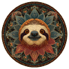 Buntes Faultier Mandala Natur Design