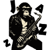 Saxophone Monkey in Leather Jacket