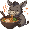 Donkey with noodles ramen kawaii donkey