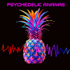 Psychedelic pineapple neon print