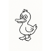 Whimsical Duck Line Sketch