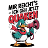 Funny duck with megaphone and saying