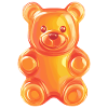 Gummy Bear Neon Orange Illustration