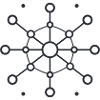 Central Network Star Pattern