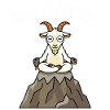 Stay Grounded Meditating Goat Zen Mountain