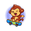 Life Is Better Skateboard Affe Monkey