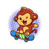 Life Is Better Skateboard Affe Monkey