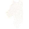 Leopard Line Art - Geometric Style