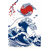 Koi et Vague en Soleil