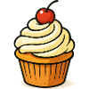 Cherry Cupcake Illustration