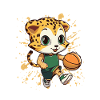 Basketball kitten in the green