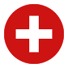 Swiss flag round