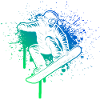 Snowboard motif that works immediately