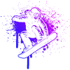 Classic snowboard motif
