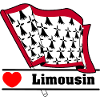 Limousin-Flagge mit Herz