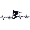 Surfer Surfing ECG Heartbeat