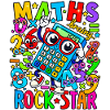 Math Rock Star Calculator Neon