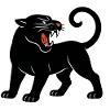 Schwarzer Panther Brüllt