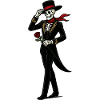 Skeleton Mariachi Rose