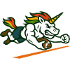 Einhorn-Fußball-Maskottchen-Design Power Runner