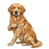 Golden Dad Heart Retriever