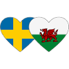 Sweden Wales Flag Heart