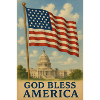 God Bless America Flag Art