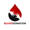 Blood Donation Hands Emblem