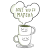 Ti amo così tanto matcha gioco di parole con il tè