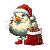 Christmas - Seagull in Christmas Outfit