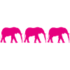 Pink elephants in a repeating pattern