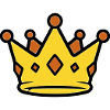 Golden King Crown Jewels Vector