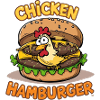 Chicken Burger Cartoon Design