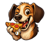 Mignon Beagle Cartoon Pizza Lover