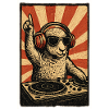 DJ Sheep with headphones
