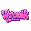 Veronik Graffiti prénom Bulle rose violet