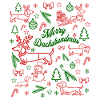 Dachshund Christmas Pattern