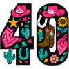 Neon Western Fiesta 40th Birthday