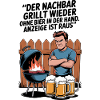 Grillwitz Biermotiv Nachbar Illustration