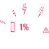 Batterie sociale 1 % Akku