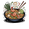 Frühlingsramen mit Shrimp und Limette