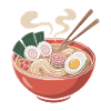 Ramen bowl noodles and egg