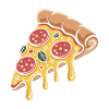 Cartoon Pizza Handslice