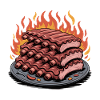 Fire grilled rib platter